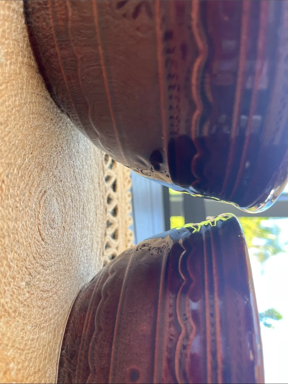 Set of Two Marcrest oven bowls